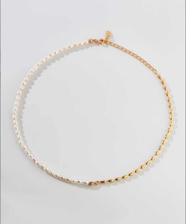 Rice Pearl Beaded Choker