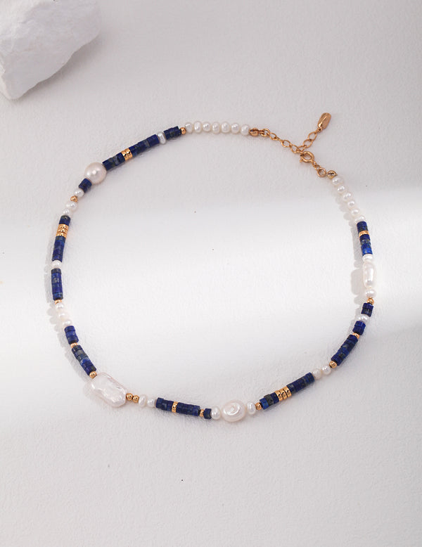 Juliette Lapis Pearl Necklace