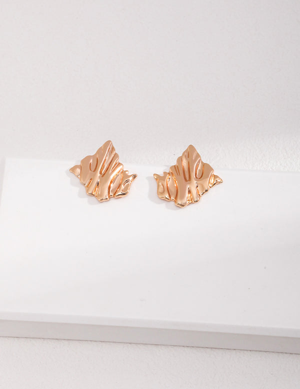 Lucie Golden Stud Earrings