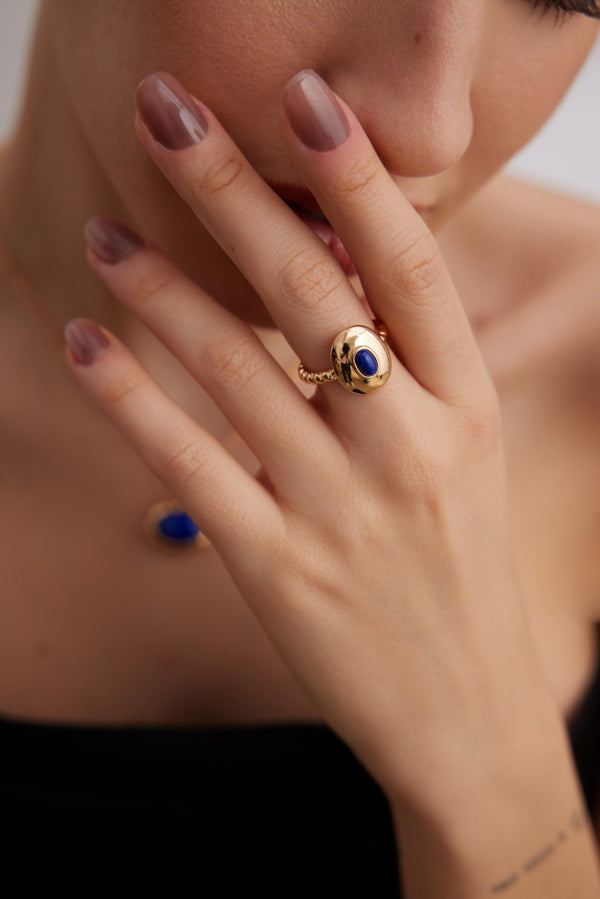 Midnight Orbit Lapis Rings